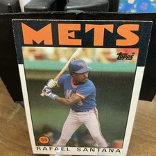 1986 Topps #587 Rafael Santana New York Mets baseball card