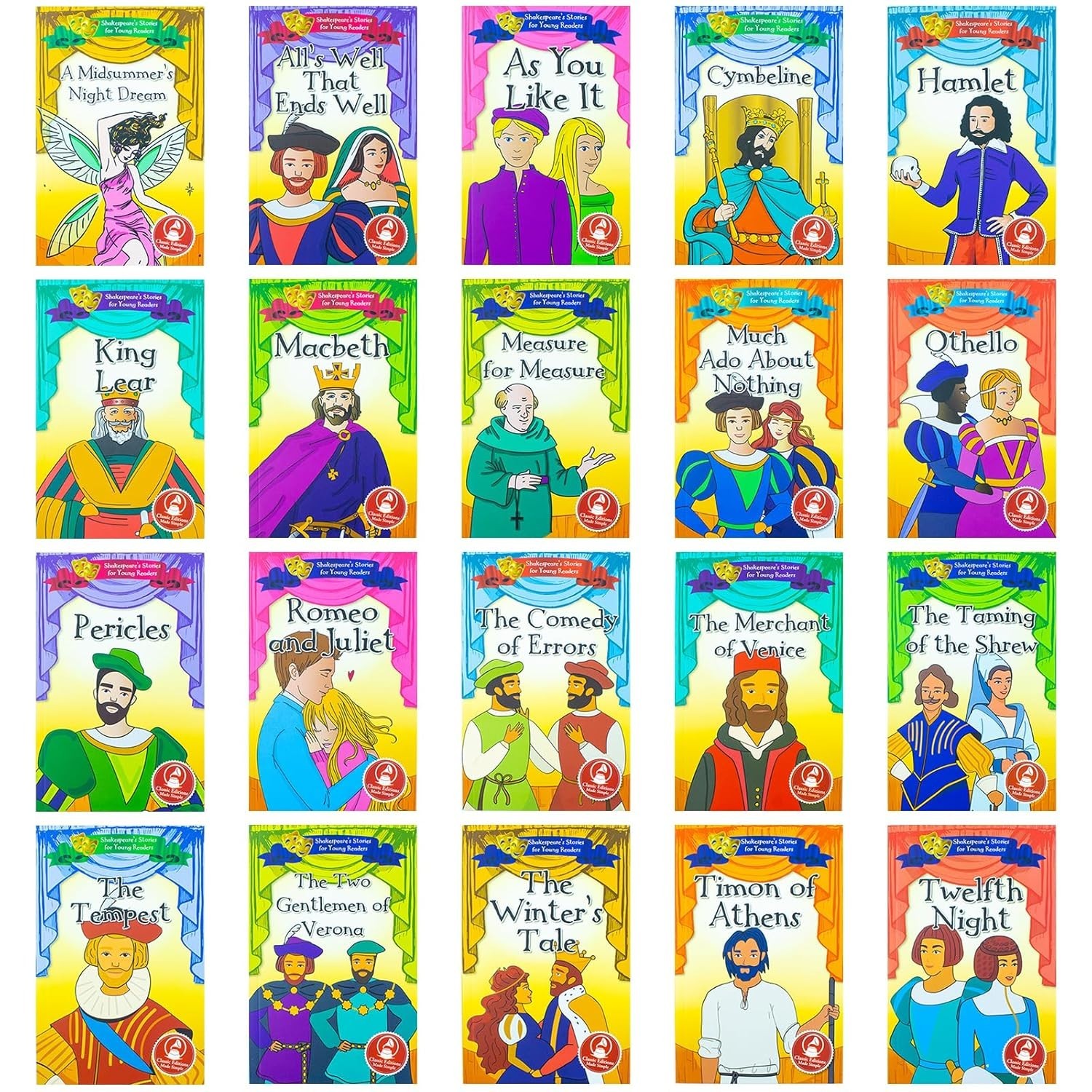 William Shakespeare Shakespeare's Stories for Young Readers 20 Books Set