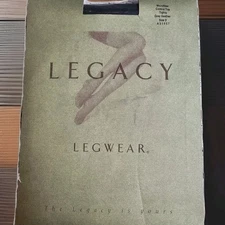 QVC LEGACY CONTROL TOP TIGHTS GREY HEATHER MICROFIBER SZ D A31857 BNIP SHAPER