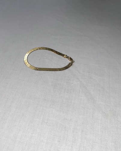 VINTAGE ITALIEN STERLING/GOLD HÜBSCHES FISCHGRÄT ARMBAND, 7 1/2" L, SIEHE BILDER - Bild 7 von 13