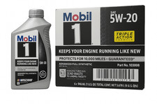 Mobil 1 5W-20 Advanced Full Synthetic Motor Oil, Case of 6 - 1 Quart Bottles 32.91 per gallon