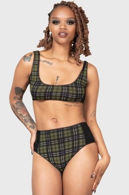 KILLSTAR Damen Slip - Autumn Lights Karomuster Goth Gothic Alternative