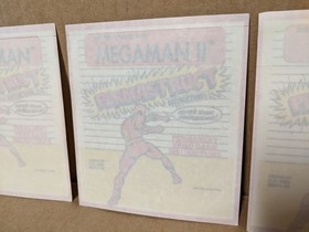 3 NEW/Unused Nintendo NES Permastruct Rental Stickers Contra Mega Man, Megaman 2