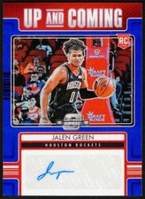 2021-22 Panini Contenders Optic Jalen Green Blue Prizm Up And Coming Auto RC /75