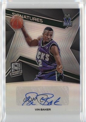 2018-19 Panini Spectra Signatures 30/75 Vin Baker #SG-VBK Auto 2t8