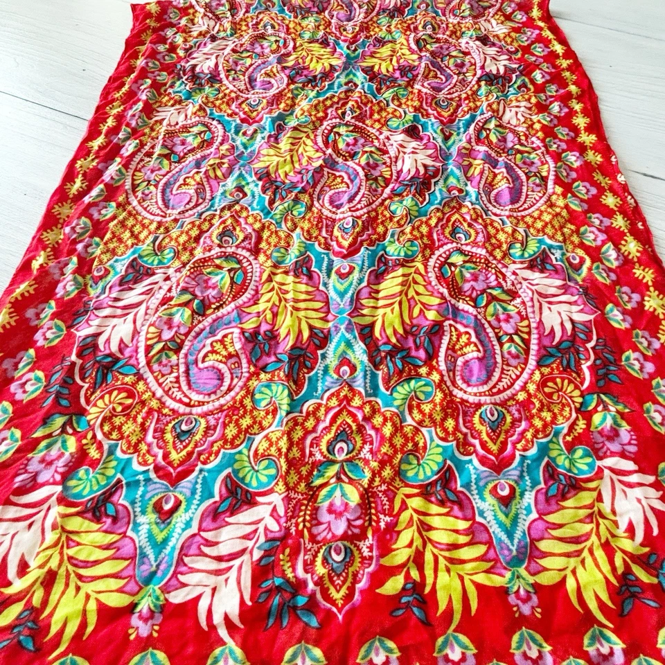 Женский многофункциональный шарф VERA BRADLEY с красным цветочным принтом с бахромой 26 дюймов x 74 дюйма - Изображение 4 из 4