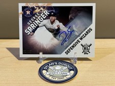 2020 Topps Big League Defensive Wizards Auto /25 George Springer #DWA-GS