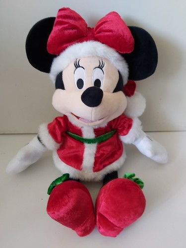 DISNEY MINNIE MOUSE CHRISTMAS SANTA HAT PLUSH TOY 46cm H - Picture 2 of 14