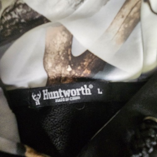 Huntworth schwarz mit Schneetarn Akzenten Pullover Hoodie Größe Large - Bild 2 von 6