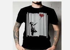Banksy Shredded Balloon Girl Classic T-Shirt ALL SIZE UNISEX