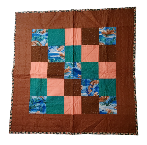 Friendship Star Quilters Wall Hanging Finished Quilt Square Beavers 35"x35" - Picture 1 of 4
