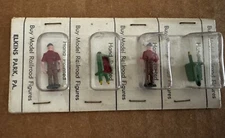 HO Scale Metal Model Railroad Figures Man with Wheelbarrow set of 2 each