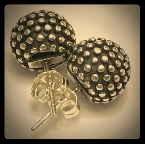 SILPADA 925 Sterling Silver Popcorn ball Oxidized Post Stud