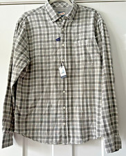 Johnnie O NWT Men's M Gray Checked Buttondown Shirt Nelson LS Stormfront NWT 128