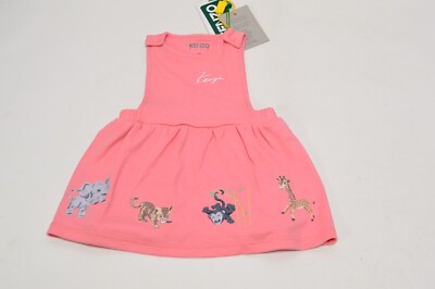 NWT Kenzo Kids 6M Girls Pink Animal Dress