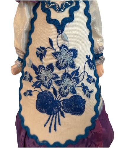 Russian USSR Folk Art Cone Doll 11” Handmade Painted Porcelain Face & Hands VTG - Picture 13 of 18