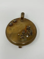 Vintage Brass Jeweled Silent Butler