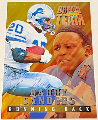 1995 Score Pinnacle Football Dream Team Insert DT-6 BARRY SANDERS, Detroit Lions