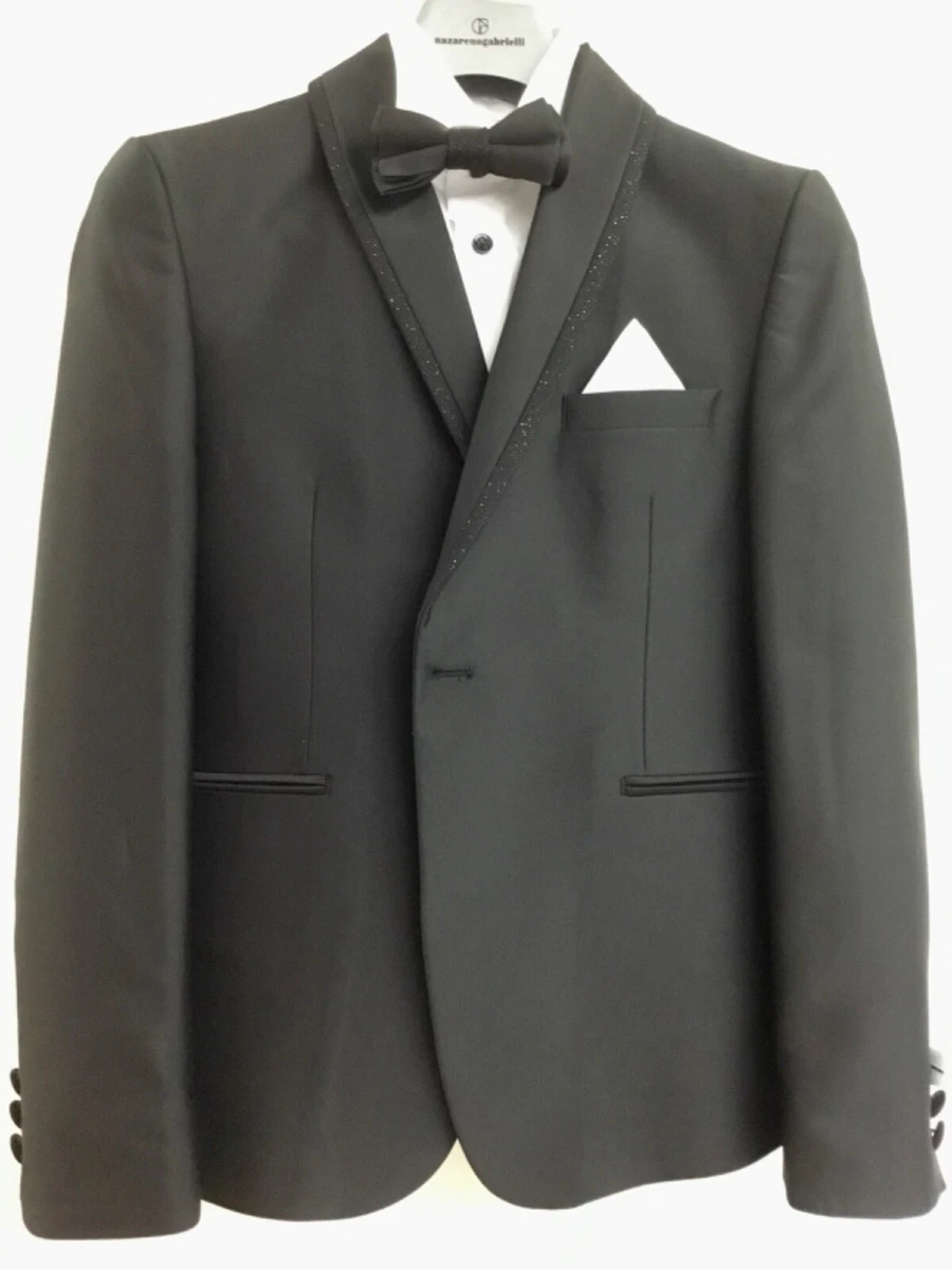 Sliktaa Vestito per ragazzi modello festival bambini vestito 2 pezzi slim fit un bottone abito festa di nozze, grigio., 7 anni