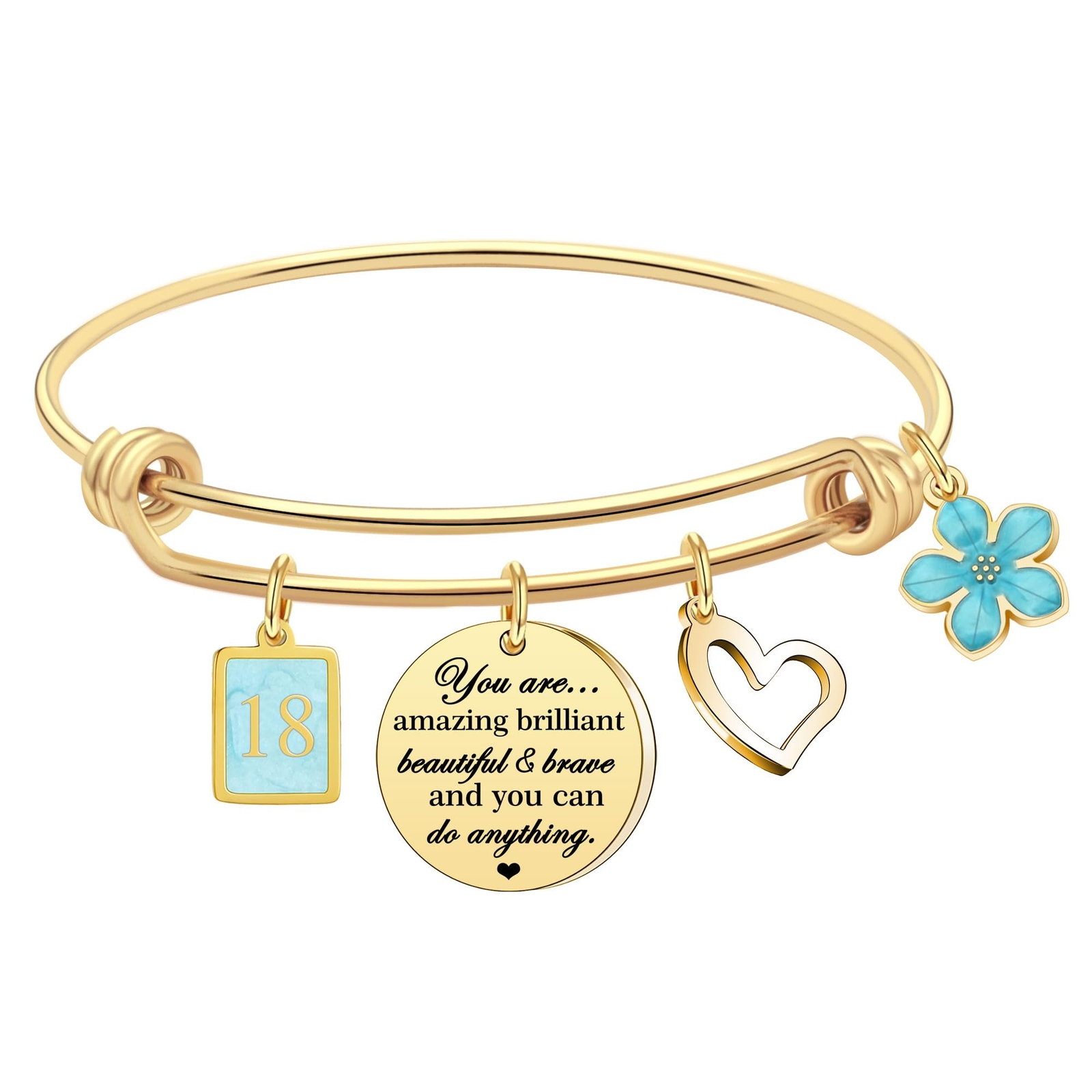 18th Birthday Gifts for Women Girls Charm Gold Birthday Bracelets Coming of Age