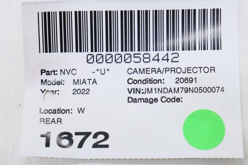 2019 - 2025 MAZDA MX-5 MIATA CAMERA PROJECTOR PARKING ASSIST OEM ND6N67RC0 - Picture 11 of 11