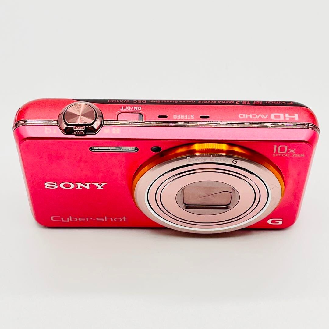SONY Cyber-shot DSC-WX100 Pink Digital Camera 10x zoom From Japan