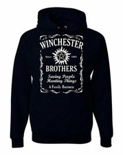 Supernatural Winchester Brothers Whiskey Unisex Hooded Sweatshirt TV Series