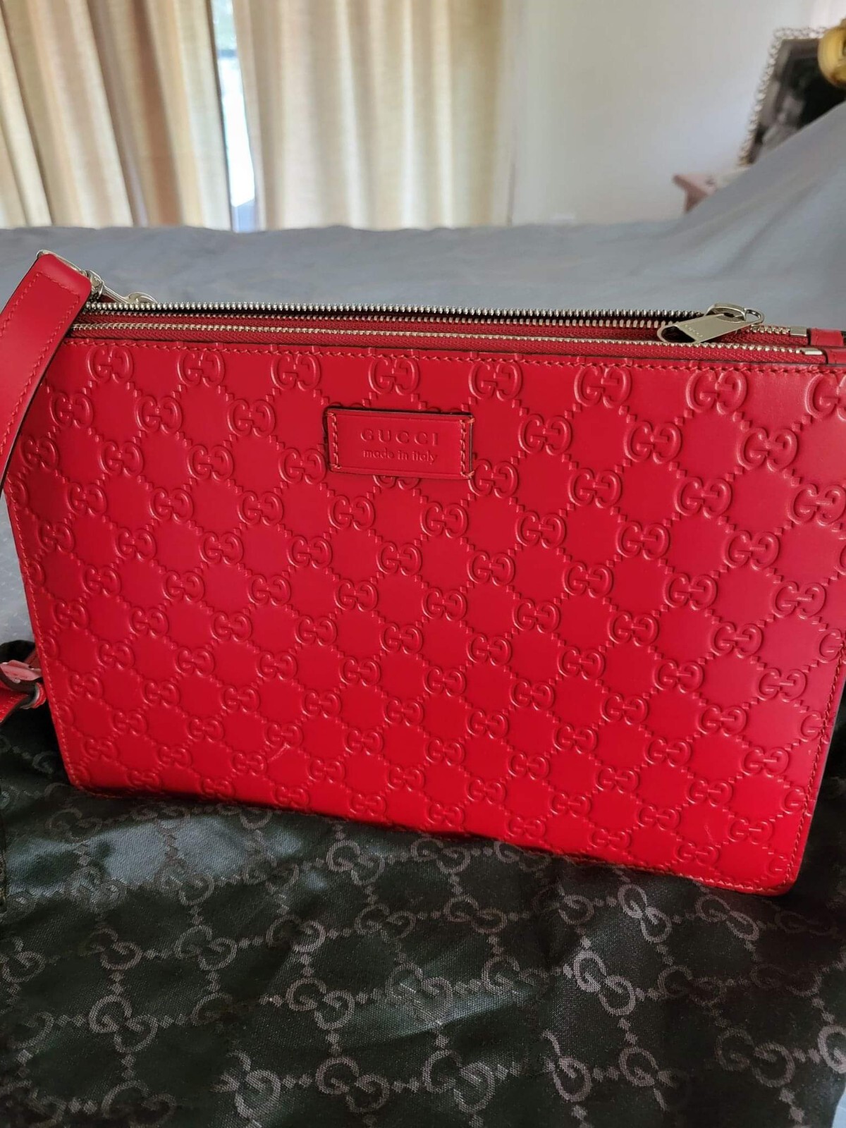 Gucci Messenger Leather Guccissima Bag Gem
