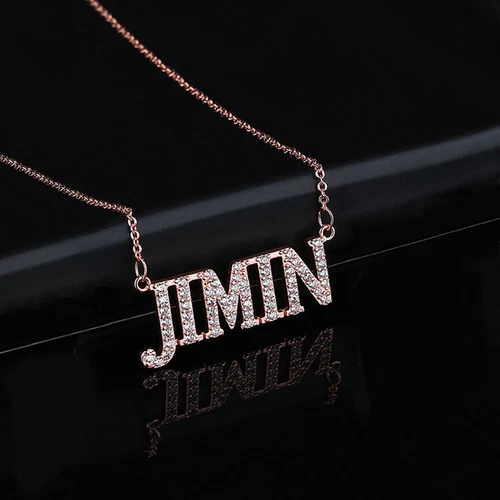 Silver Necklace Bangtan Boys Kpop BTS Chain Christmas Gift JIMIN Charm Pendant