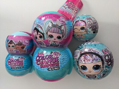 LOL Color Change Surprise ME & BRO Lil Sis & Lil Pet 2 Glitter Hair MYSTERY BALL