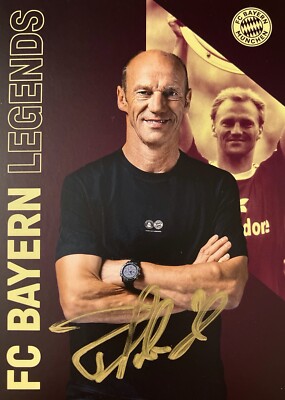 Autographs Hansi Pflügler legend card FC Bayer football world champion 90 XYZ