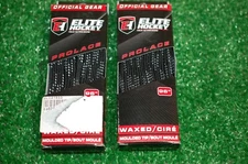 Elite Hockey ProLace 96 inch Black Wax hockey skate laces-Two pairs