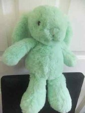12" MORRISONS GREEN BUNNY RABBIT SOFT CUDDLY TOY TEDDY BEAR EASTER FARM A
