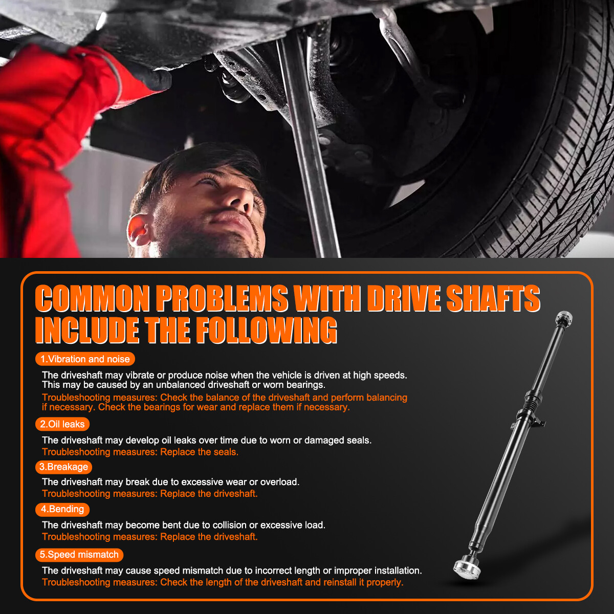 Rear Driveshaft Prop Shaft Assembly for Dodge Challenger 2015-2019 3.6L RWD#Auto