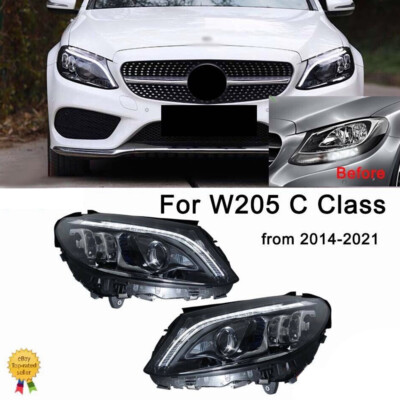 Upgrade Voll LED Scheinwerfer Montage Für Mercedes Benz W205 C Klasse 2015-2021