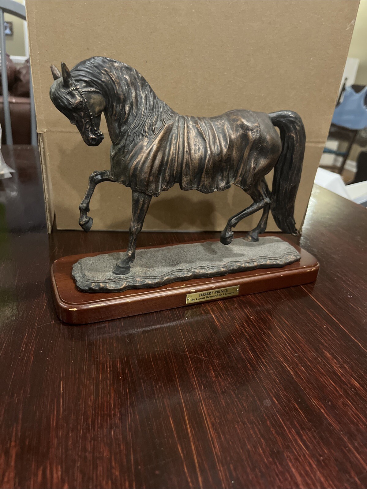 RARE Danbury Mint Bronzed “Desert Prince” by Count Benard de Clavieve