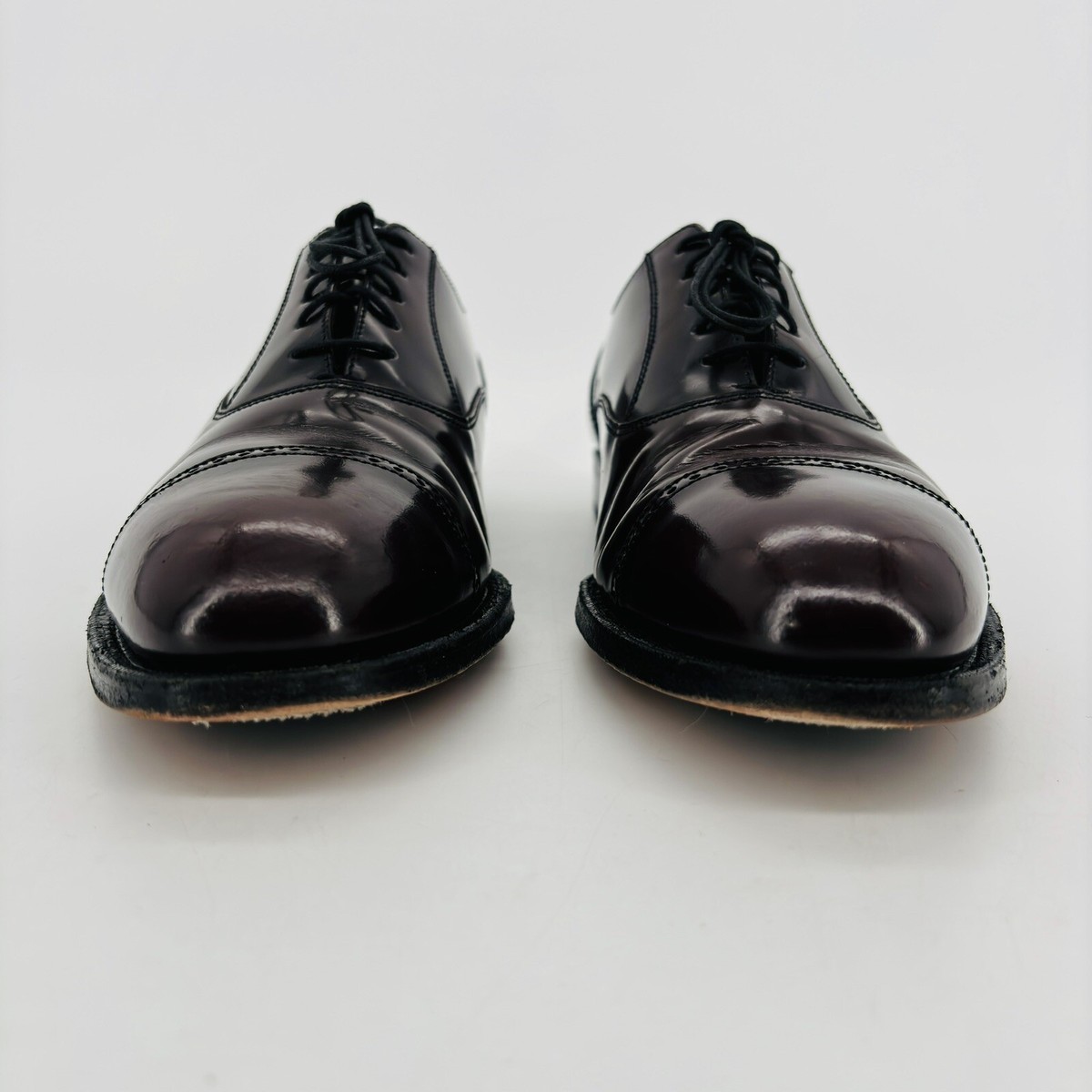 Mens 9.5 D Florsheim Lexington Burgundy Leather Cap Toe 