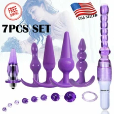 7PCS Waterproof-Prostate-Vibrator-Massager-Plug-Handheld-Massager-for Women-Men