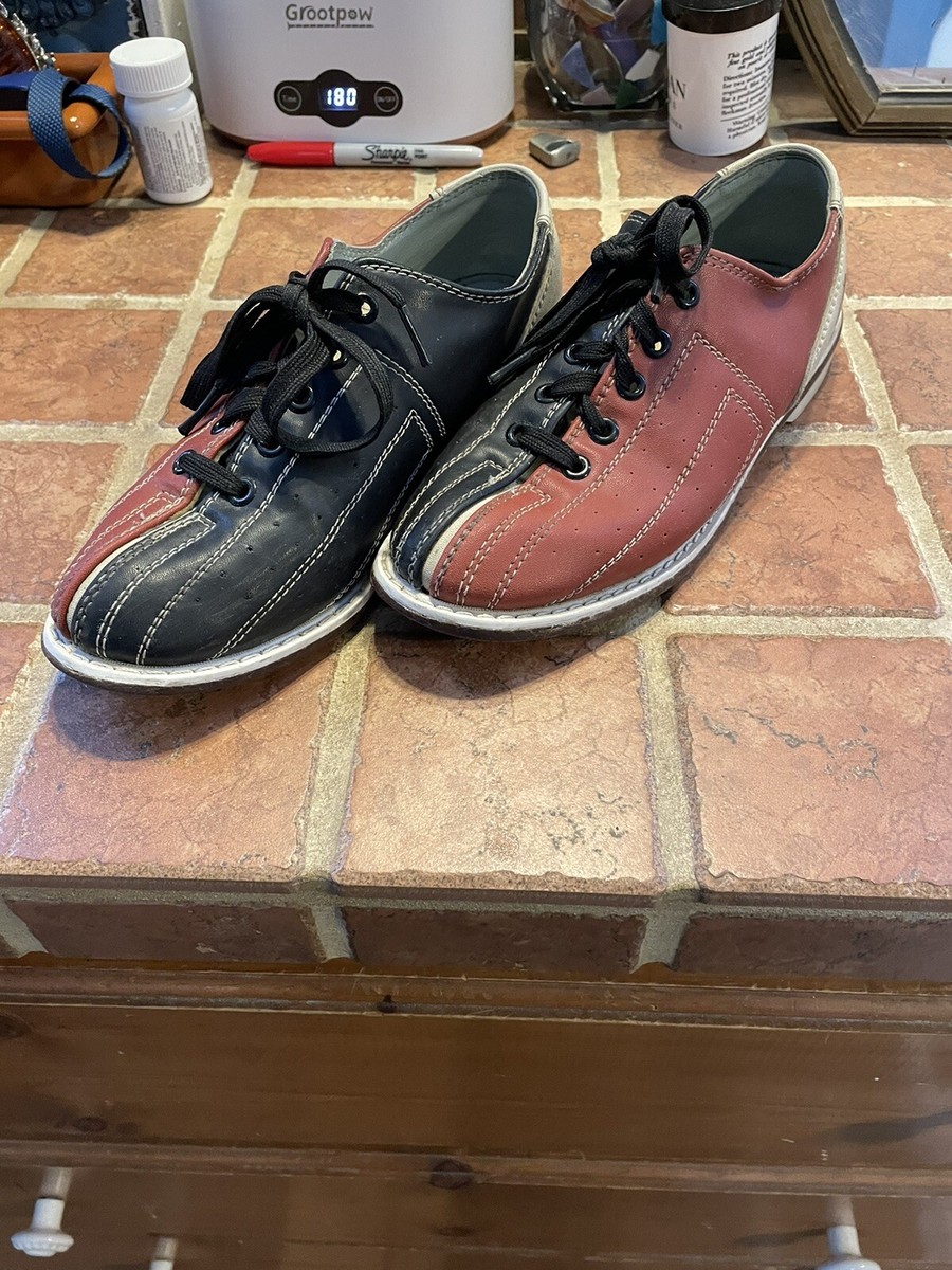 Linds Black Red White Rental Bowling Shoes Men's 6 Lace Up | eBay