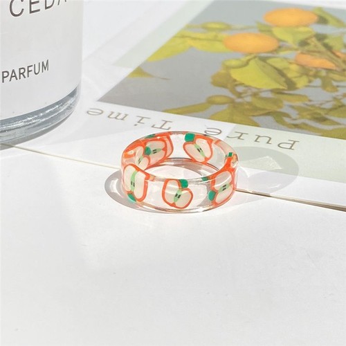 Colorful Acrylic Ring - Transparent Resin Geometric Square Round Irregular Rings - Picture 33 of 39