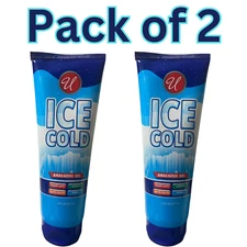 U Ice Cold Analgesic Gel 8 oz for Muscle Pain, Arthritis Pack of 2