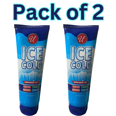épi plus DUAL COOL GEL 200g U Ice Cold Analgesic Gel 8 oz for Muscle Pain, Arthritis Pack of 2