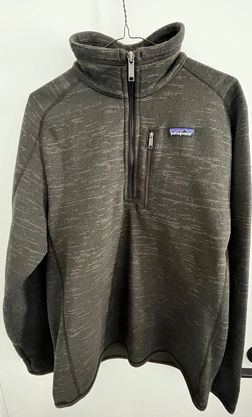 Patagonia Better Sweater Mens Medium Brown 1/4 Quarter Zip Fleece Long Sleeve