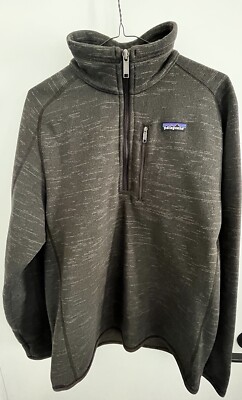 Patagonia Better Sweater Mens Medium Brown 1/4 Quarter Zip Fleece Long Sleeve