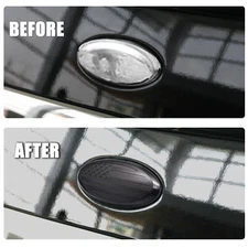 Matte Black 9inch Ford F150 F250 Front Grille Tailgate Emblem US Flag Oval Badge