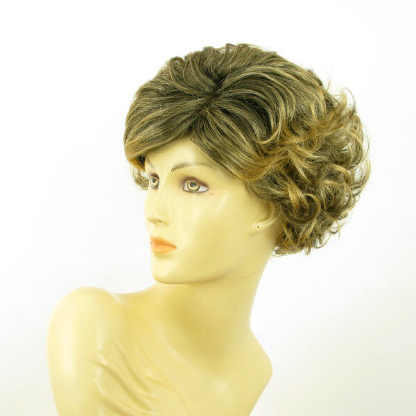 Perruque brune Mathilde 1BT24B avec mèches dorées pour look pro - 2