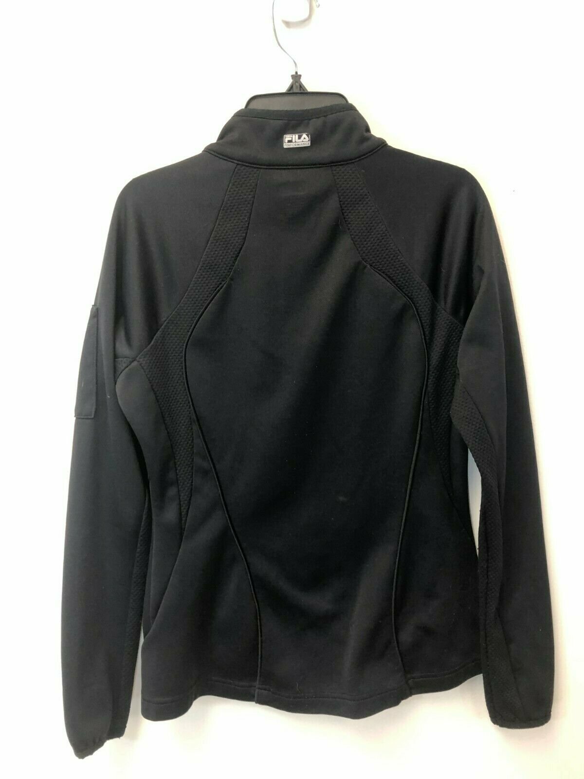 Giacca sportiva FILA donna nera full zip poliestere taglia XS extra small usata in ottime condizioni