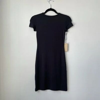 NWT Womens Size Medium Aritzia Wilfred Free Black Tiny T-Shirt Mini Dress |  eBay