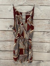 Blue Rain Romper Multicolored Elastic Waist 3" Inseam 100 Polyester Women's L