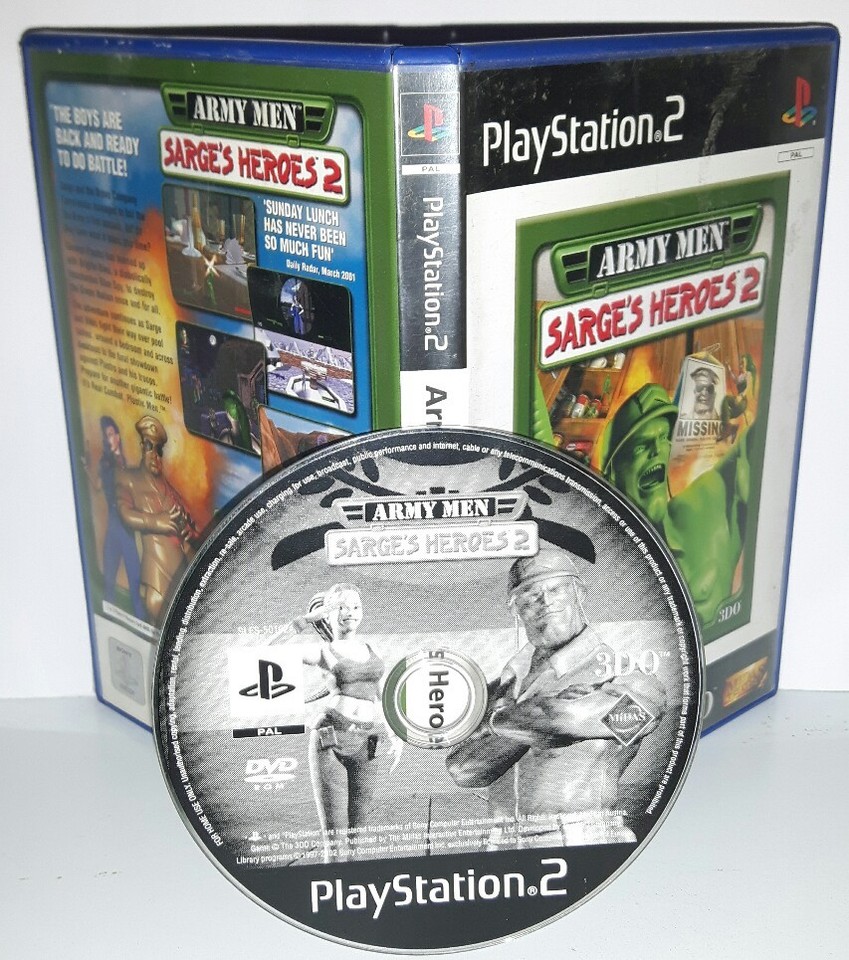 ARMY MEN SARGE'S HEROES 2 - Playstation 2 Ps2 Play Station Bambini Gioco Game